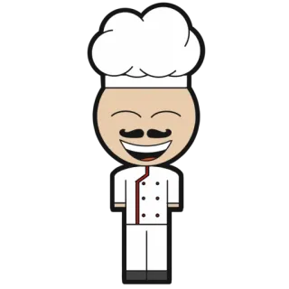 😂 b1a3bdd2 シェフ, 料理, コック, 職業, 制服, 帽子, 漫画, キッチン telegram sticker