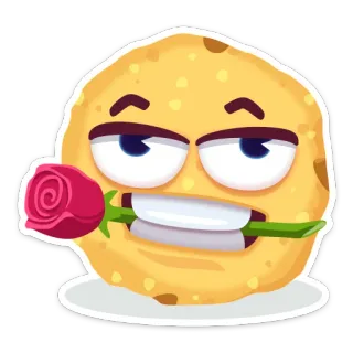 🌹 71971f85 Emoji, Kue kering, Mawar, Menggoda, Humor whatsapp sticker