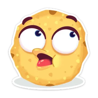 🤔 8971a0a4 kue kering, kartun, emoji, wajah, hidangan penutup, manis whatsapp sticker