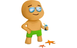 ⛵ 1cc9e091 ฤดูร้อน, ชายหาด, แสงอาทิตย์, ทะเล, แว่นกันแดด, การ์ตูน telegram sticker