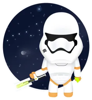 💪 1cebf4cd Stormtrooper Star Wars สตอร์มทรูปเปอร์, สตาร์ วอร์ส, การ์ตูน, อวกาศ, กระบี่แสง, ตัวละคร telegram sticker