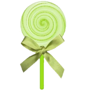 🍭 25ed0f5d Lutscher, Süßigkeit, Grün, Süß, Spirale, Schleife, Leckerli telegram sticker