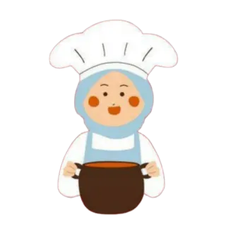 @hijab_girl_stickers кулинария telegram stickers