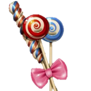 🍭 efc197b5 Lutscher, Süßigkeit, Süß, Dessert, Schleife, Konfekt telegram sticker