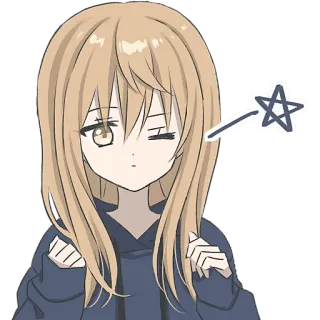 🌟 2eeeb879 Anime, Manga, Ragazza, Personaggio, Carino, Stella, Occhiolino telegram sticker