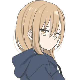 😣 3b4ce9d2 Anime, Cartone animato, Ragazza, Carina, Personaggio, Felpa con cappuccio telegram sticker