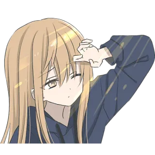 😉 46f04cce Anime, Ragazza, Occhiolino, Cartone animato, Carino telegram sticker