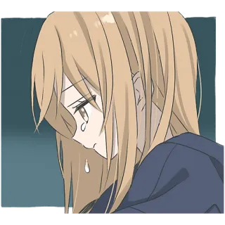 😢 936aa5fc triste, anime, ragazza, piangente, lacrimante, manga telegram sticker