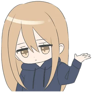 💁‍♀ a6cfb766 Anime, Ragazza, Cartone animato, Felpa con cappuccio, Carino, Chibi telegram sticker