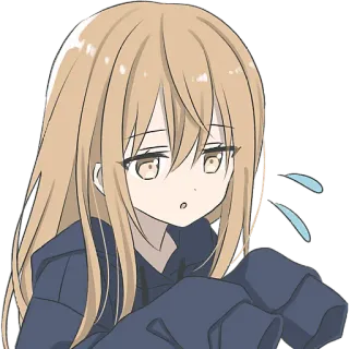 😪 f254eb76 Anime, Ragazza, Sudore, Preoccupata, Carina/Kawaii telegram sticker