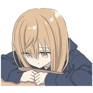 😞 f5ae6ad6 anime, ragazza, triste, carina, manga telegram sticker