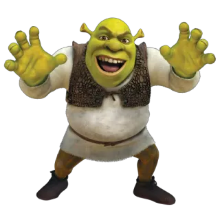 😈 9742dad9 Shrek ogr, zielony, potwór, kreskówka, animowany telegram sticker