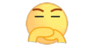 🤔 827e38e1 emoji, thinking, pondering, hmm, unsure, emoji telegram sticker