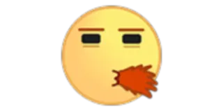 😧 bf5abad4 emoji, fire, smug, satisfied, exasperated telegram sticker