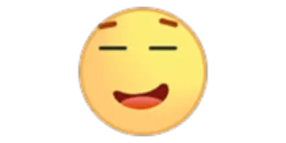 🤨 c21d93f7 emoji, happy, yellow, smile, face telegram sticker