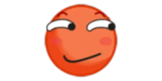 😒 f38e6f1e emoji, smirk, red face, cartoon, expression, funny, digital art telegram sticker
