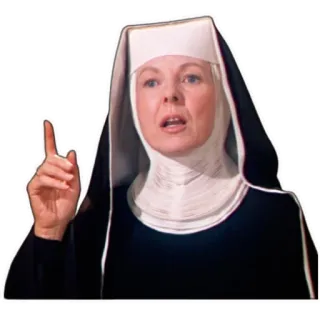 👆 1e877510 แม่ชี, ศาสนา, ผู้หญิง, เครื่องแบบ telegram sticker