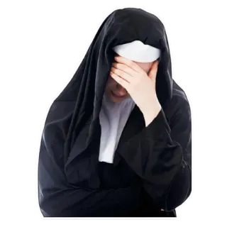 🤦‍♀ b363ca17 แม่ชี, ศาสนา, เศร้า, คน, ผู้หญิง telegram sticker