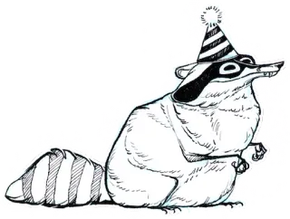 Raccoon - By Simkaye telegram stickers