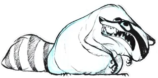 ❌ 7f729bec енот, животное, стикер, мультфильм telegram sticker