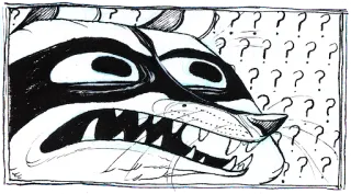 ❓ 94ae3d62 енот, вопросительные знаки, животное, иллюстрация, мультфильм telegram sticker