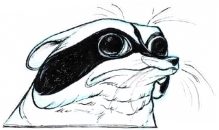 😰 cb2f9b1d животное, енот, мем, смешной, мультфильм, рисунок telegram sticker