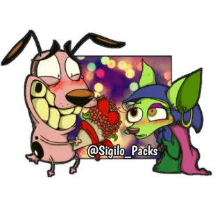 ❤️ 0bee75a0 @Sigilo_Packs мультфильм, анимация, романтика, любовь, день святого валентина, стикер telegram sticker