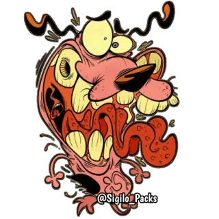 😱 7a870988 @Sigilo_Packs мультфильм, собака, стикер, смешной, персонаж telegram sticker