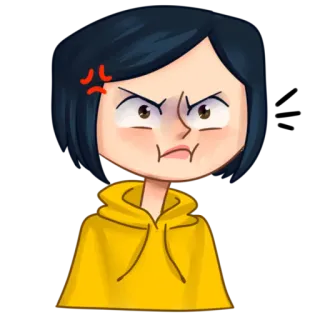 😡 12592ece cartoon, angry, pouting, expression, character, illustration telegram sticker