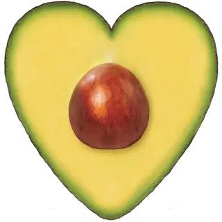 ❤️ 107a2309 Avocado, Herz, Obst, Essen telegram sticker
