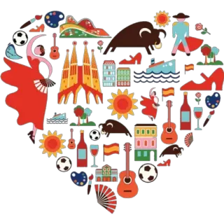 ❤️ d6408b25 spanien, spanisch, herz, kultur, sehenswürdigkeiten telegram sticker