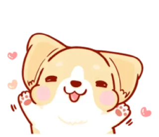 ☺️ 033717fc pies, szczeniak, słodki, zwierzę, corgi telegram sticker