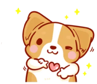 ❤️ 628437be pies, słodki, serce, zwierzę, kawaii telegram sticker