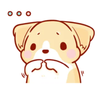 🥺 6c1b3a17 pies, słodki, szczeniak, zwierzę, kreskówka telegram sticker