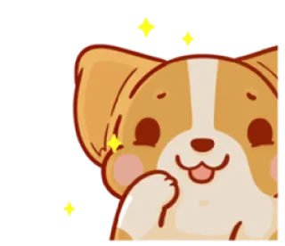 🤩 881ca3c3 pies, szczeniak, słodki, zwierzę, brokat telegram sticker