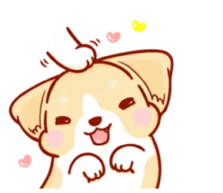 😊 8c204d7e pies, szczeniak, słodki, kreskówka, szczęśliwy, zwierzę, zwierzak telegram sticker