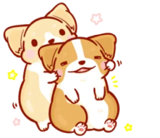 😁 f353ab95 corgi, pies, zwierzę, słodki, kawaii, naklejka telegram sticker