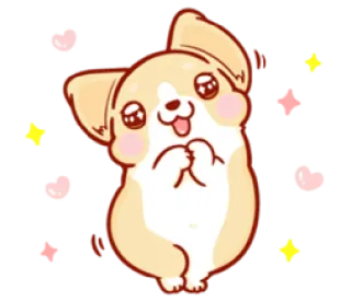 🤩 f6f60670 pies, słodki, szczeniak, zwierzę, kawaii, chibi telegram sticker