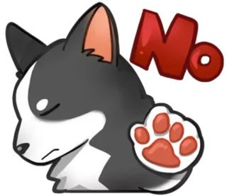 🙅 c66159aa No собака, негатив, нет, животное, мем telegram sticker