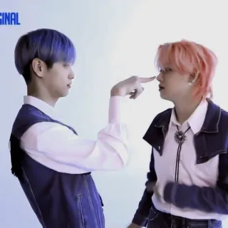 🌟 999ffeff pessoas, homens, tocar, interação, nariz telegram sticker