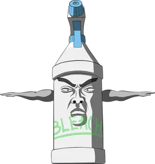 😡 85a2b4e6 BLEACH bleach, cleaning, funny, meme whatsapp sticker