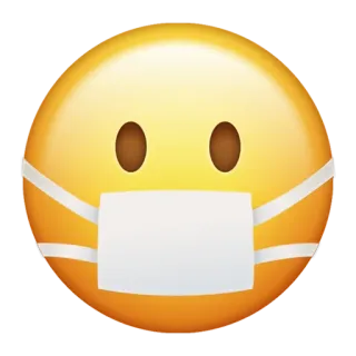 🙂 6b62face Emoji, Masker, Masker wajah, Covid, Pandemi, Kesehatan, Sakit, Virus telegram sticker