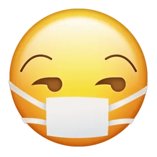 😏 8a1ec9da Emoji, Masker, Sakit, Kesehatan, Covid, Pandemi, Wajah telegram sticker