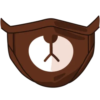🎭 41dafb94 Bär, Maske, Gesichtsmaske, süß, Tier, Schutz telegram sticker