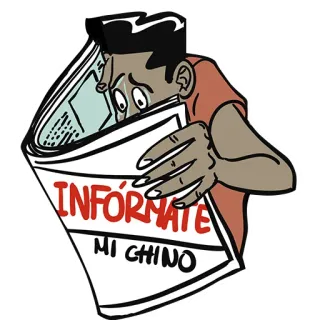 😰 9b483d59 INFÓRMATE MI CHINO 报纸, 阅读, 信息, 西班牙语, 冒犯性 telegram sticker