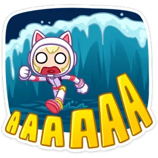 😔 0fa6de97 AAAA Cartoon, Paniek, Rennen, Angst, Schok, Alarm, AAAA telegram sticker