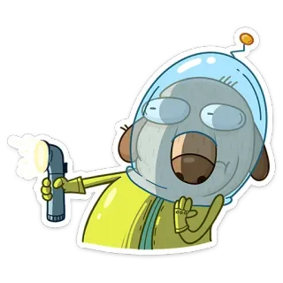 💡 c9ae0343 astronauta, kreskówka, śmieszne, kosmos, postać, ilustracja telegram sticker