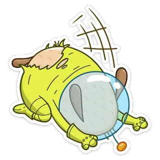 🤦‍♀️ f830eaec kreskówka, zwierzę, pies, kosmos, astronauta, kask telegram sticker