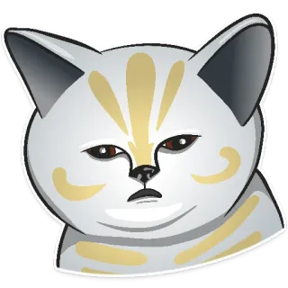 😟 1eb7811c 고양이, 스티커, 슬픈, 동물, 귀여운 telegram sticker