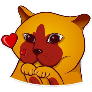 🥰 3419898e 고양이, 중지, 불쾌한, 동물, 스티커 telegram sticker